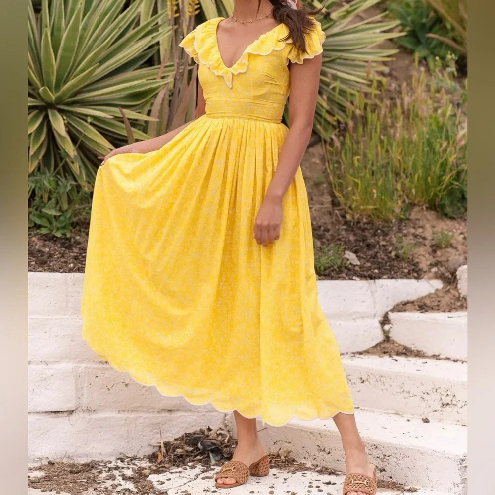 JessaKae Sunny Yellow Floral Maxi Dress - Picture 2 of 8